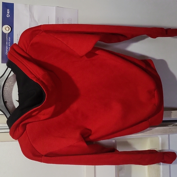 RED ZIPPER HOODIE BOYS - Picture 2 of 3